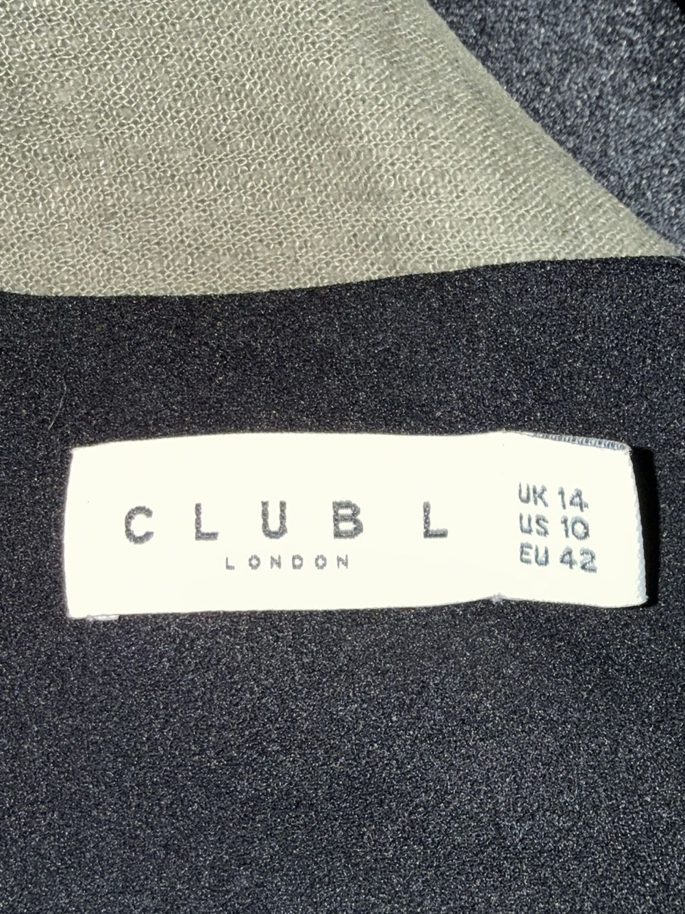Club L London SUVI BLACK HALTER-NECK MINI DRESS - Picture 5 of 6